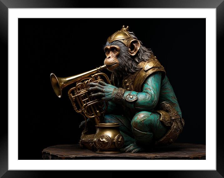 Brass Monkey Framed Mounted Print by Steve Smith