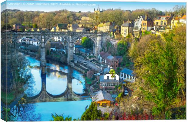 Knaresborough Viaduct Canvas Print by Alison Chambers