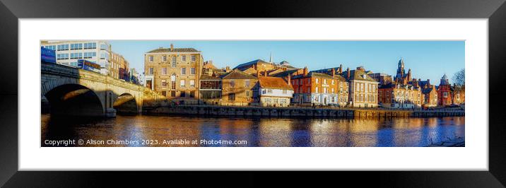 Rive Ouse York Framed Mounted Print by Alison Chambers