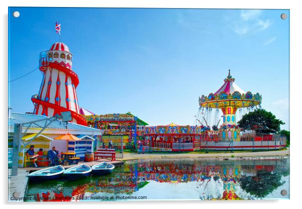 Skegness Funfair  Acrylic by Alison Chambers