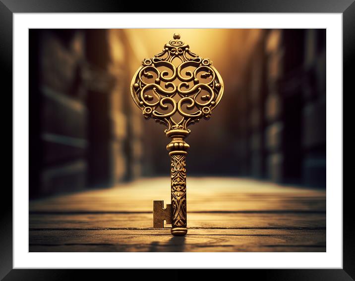 A Golden Key Can Open Any Door Framed Mounted Print by Steve Smith