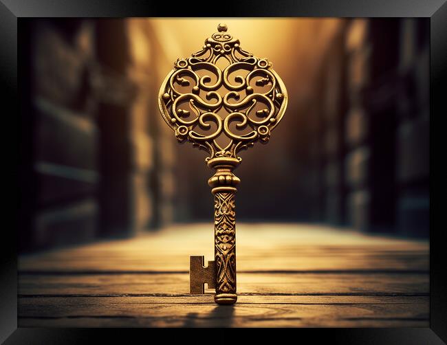 A Golden Key Can Open Any Door Framed Print by Steve Smith