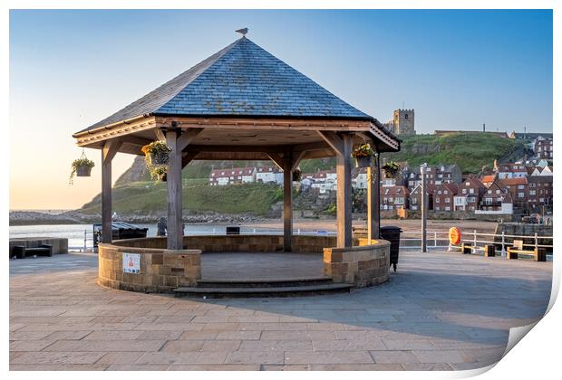 Whitby Bandstand Print by Steve Smith