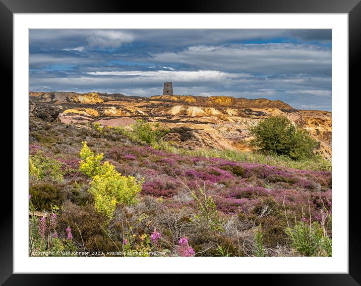 Parys Mountain ancient copper mine  Framed Mounted Print by Gail Johnson