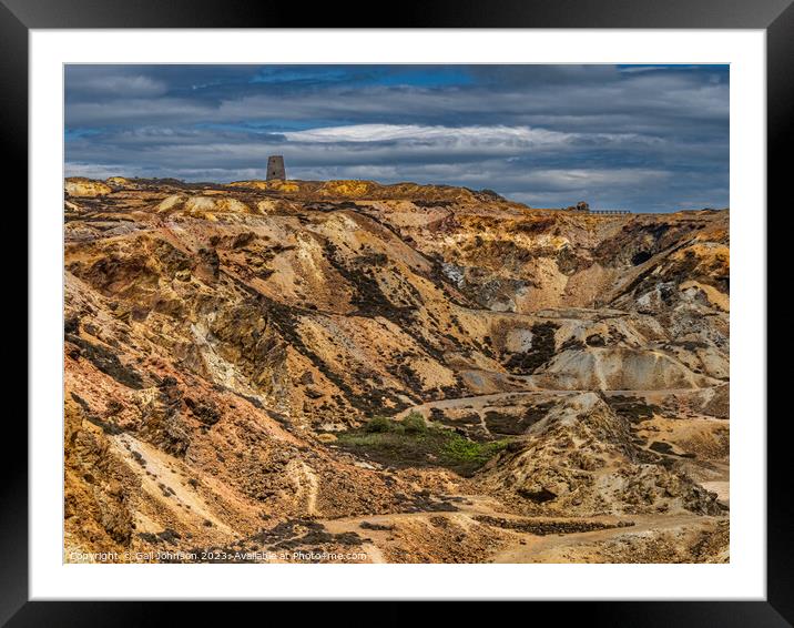 Parys Mountain ancient copper mine  Framed Mounted Print by Gail Johnson