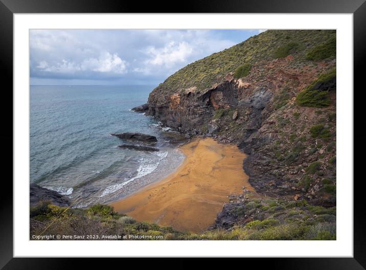 Tranquil Coastal Landscape at Calblanque, Murcia,  Framed Mounted Print by Pere Sanz