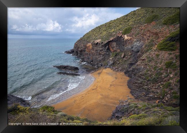 Tranquil Coastal Landscape at Calblanque, Murcia,  Framed Print by Pere Sanz