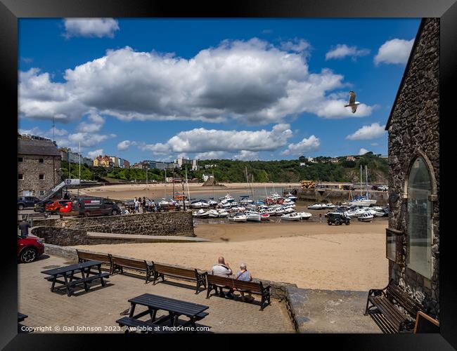 Virws around the seasie town to Tenby, South Wales Framed Print by Gail Johnson