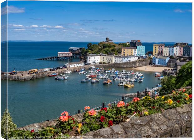 Virws around the seasie town to Tenby, South Wales Canvas Print by Gail Johnson