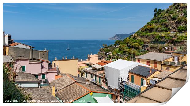 Visiting the fishing villages of Cinque terre, Italy, Europe Print by Gail Johnson