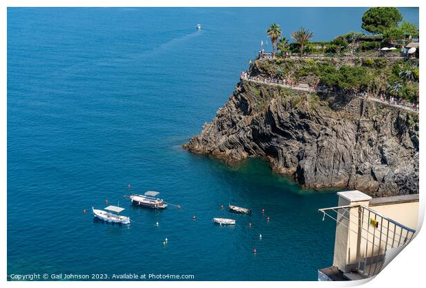 Visiting the fishing villages of Cinque terre, Italy, Europe Print by Gail Johnson