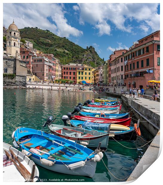 Visiting the fishing villages of Cinque terre, Italy, Europe Print by Gail Johnson