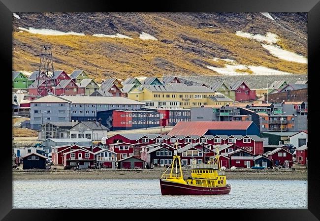 Longyearbyen Town Arctic Svalbard Framed Print by Martyn Arnold