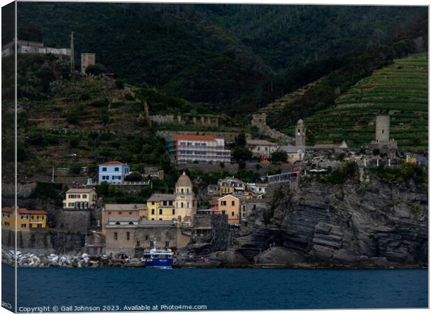 Visiting the fishing villages of Cinque terre, Italy, Europe Canvas Print by Gail Johnson