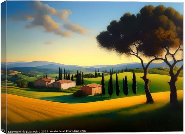 Serene Countryside Retreat Canvas Print by Luigi Petro