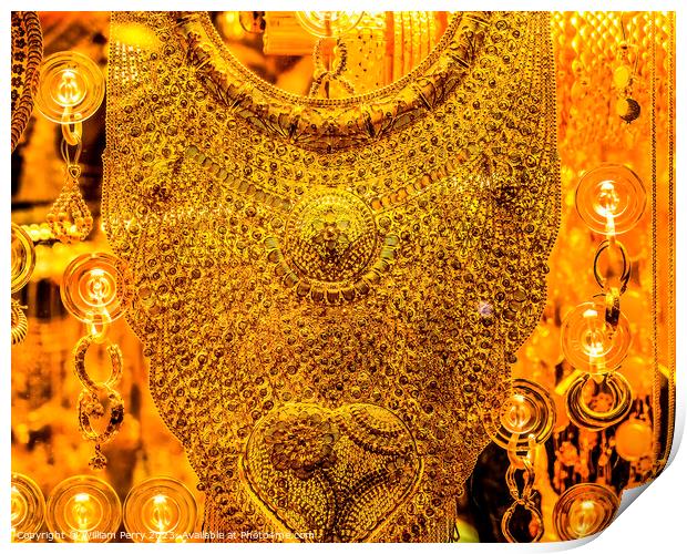 Golden Jewelry Grand Bazaar Istanbul Turkey Print by William Perry