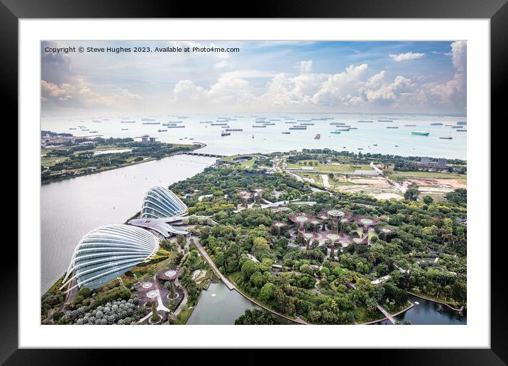 Gardens by the Bay in Singapore Framed Mounted Print by Steve Hughes