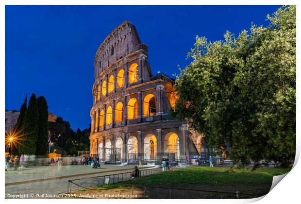 Views around the Italian city of Rome Print by Gail Johnson