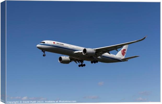 China Airlines Airbus A350 Canvas Print by David Pyatt