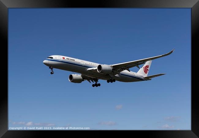 China Airlines Airbus A350 Framed Print by David Pyatt