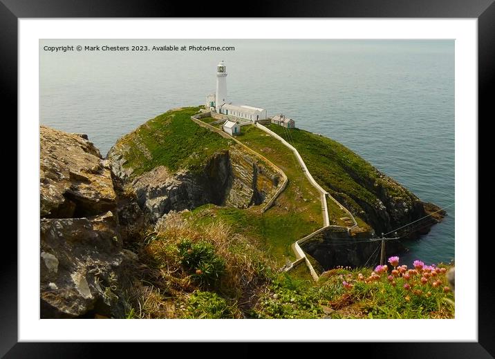 South Stack lighthouse  Framed Mounted Print by Mark Chesters