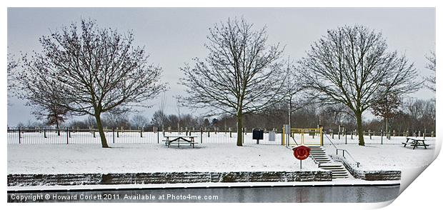 Winter waterfront Print by Howard Corlett