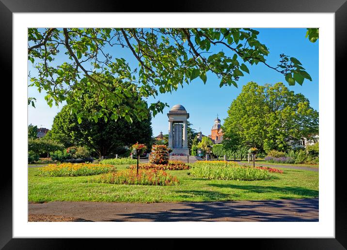 Vivary Park Gardens & Cenotaph Framed Mounted Print by Darren Galpin