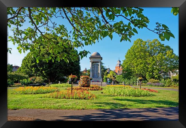 Vivary Park Gardens & Cenotaph Framed Print by Darren Galpin