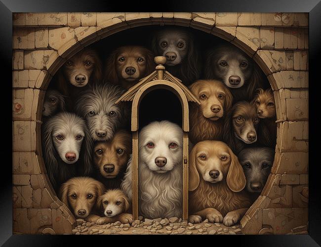 In The Dog House Framed Print by Steve Smith
