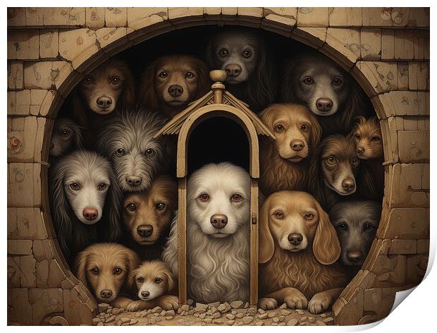 In The Dog House Print by Steve Smith