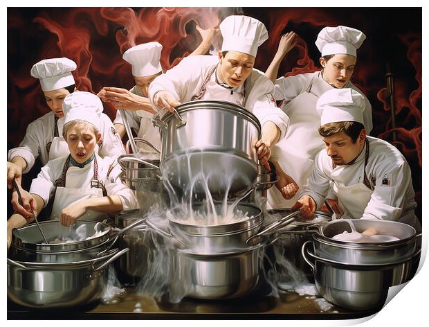 Too Many Cooks Spoil The Broth Print by Steve Smith