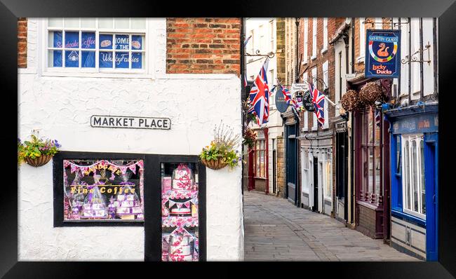 Market Place Whitby Framed Print by Tim Hill
