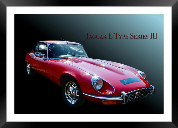 Jaguar E Type Series III Framed Mounted Print by Alison Chambers