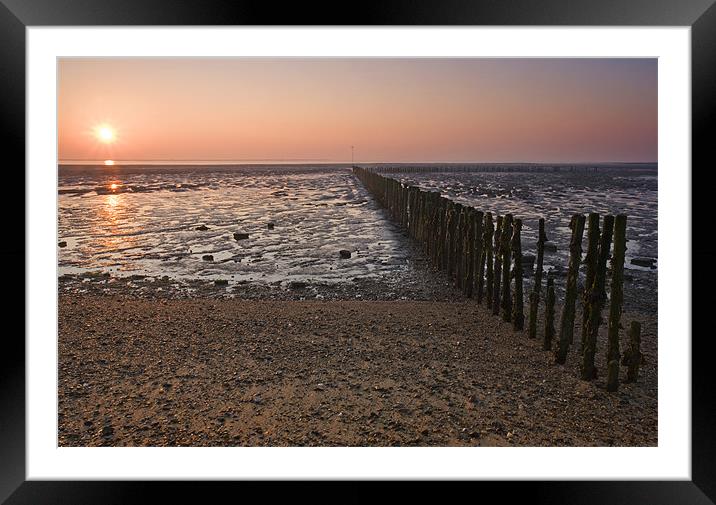 Mersea Sunrise Framed Mounted Print by Terry Sandoe