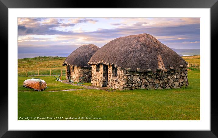 Thatched Cottages Framed Mounted Print by Darrell Evans