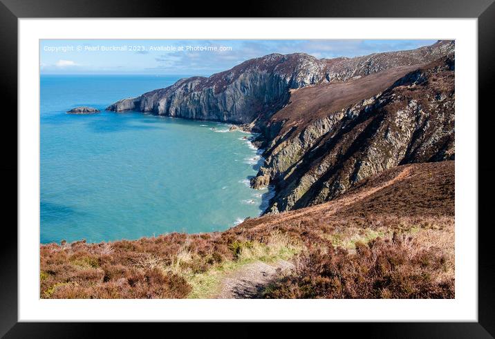 Gogarth Bay and North Stack Anglesey  Framed Mounted Print by Pearl Bucknall