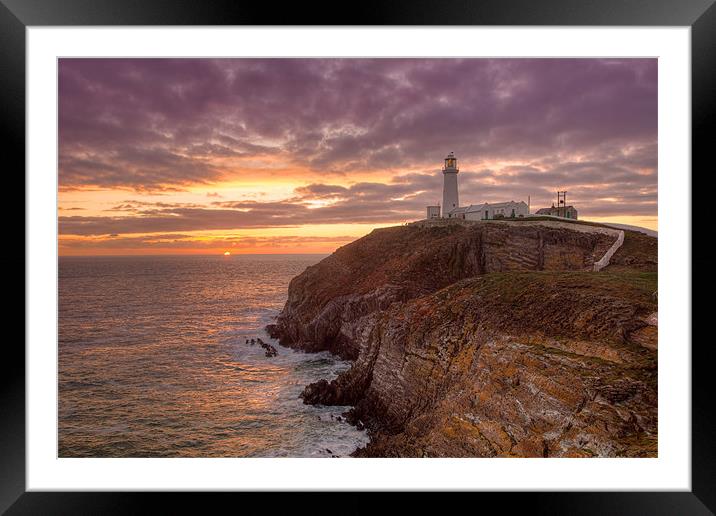 South Stack Lighthouse Framed Mounted Print by Gail Johnson