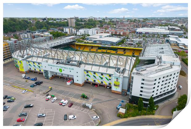 Carrow Road Norwich City Print by Apollo Aerial Photography