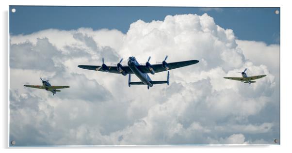 BBMF Lancaster Spitfire Hurricane Acrylic by J Biggadike