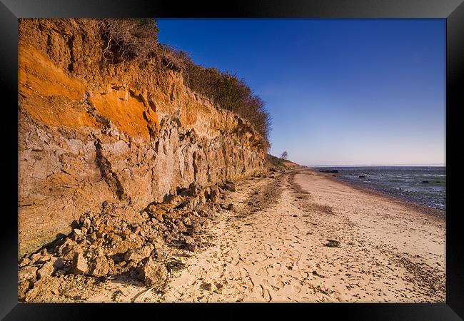 Coastal Erosion Framed Print by Terry Sandoe