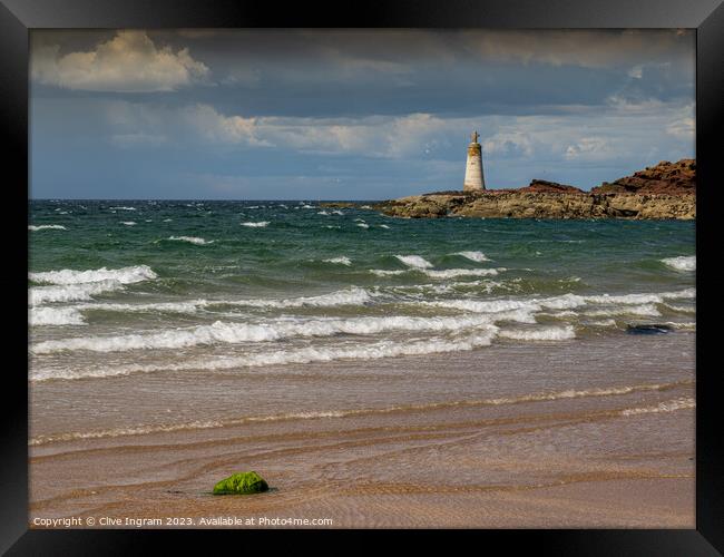 Seacliff seascape Framed Print by Clive Ingram