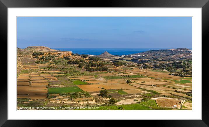 Gozo Landscape Framed Mounted Print by Margaret Ryan
