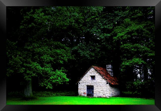 Cottage in the woods Framed Print by Fabrizio Troiani