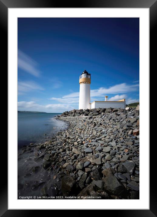 Lighthouse Longexposure Framed Mounted Print by Les McLuckie