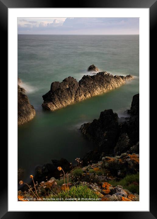 Portpatrick Coast  Framed Mounted Print by Les McLuckie