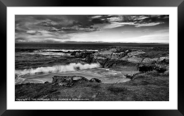 Captivating Monochromatic Seascape Framed Mounted Print by Tom McPherson