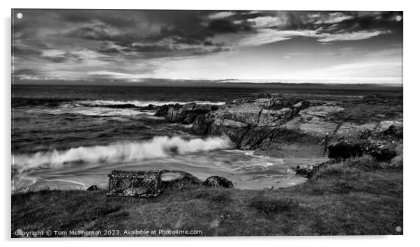 Captivating Monochromatic Seascape Acrylic by Tom McPherson