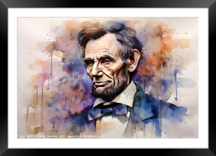 Abraham lincoln Framed Mounted Print by Robert Deering