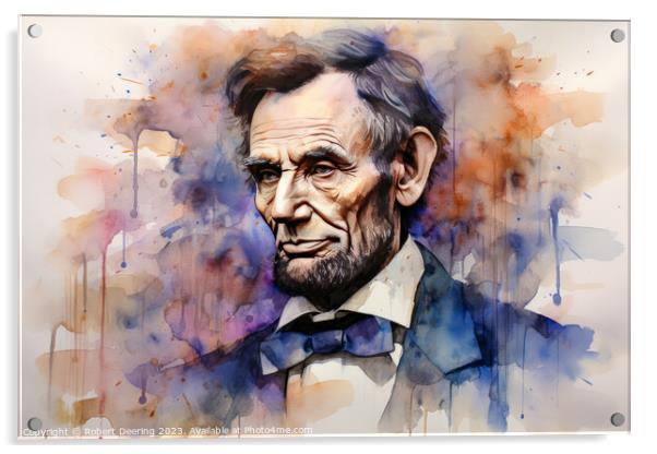 Abraham lincoln Acrylic by Robert Deering