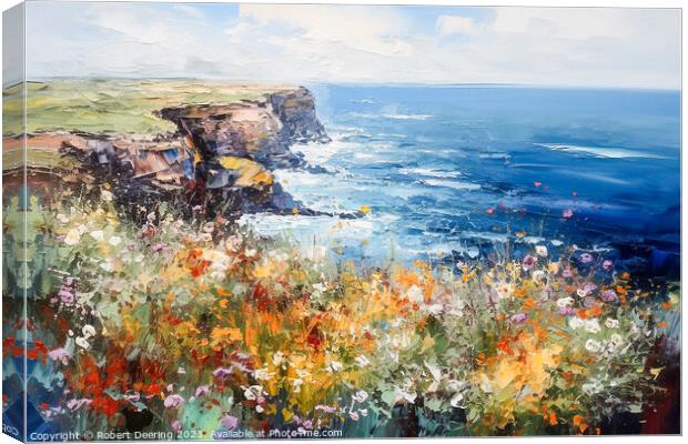 Colors of Nature, Coastal Serenity Canvas Print by Robert Deering